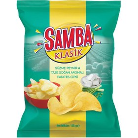 Resim Samba Klasik Süzme Peynir & Taze Soğan Aromalı Patates Cipsi 135 G 