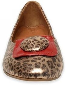 Resim Mammamia D25Ya-7225 Günlük Leopar Kadın Babet, ROSE LEOPAR/KIRMIZI RUGAN, 
