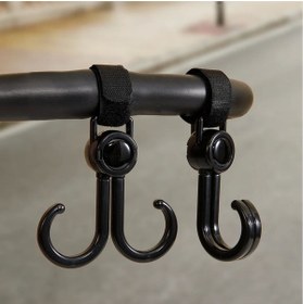 Resim Leyaton BUFFER® 2'li Bebek Arabası, Motor, Bisiklet Eşya Taşıma Aparatı Plastik Kanca RVRYT-RS345 