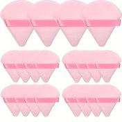 Resim 20 Adet Üçgen Pudra Ponponu, Yüz Tozu için Loose Powder Puff, Makyaj Setleme Pufu, Basınçlı Toz için Yüz ve Göz Sünger Uygulayıcı 