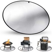 Resim Qingmipy Kamp Ocağı Ve Izgara Altı Yangın Önleyici Mat, Dış Mekan Pişirme Ve Koruma İçin Dayanıklı Fiberglas Kaplama, 36 İnç 