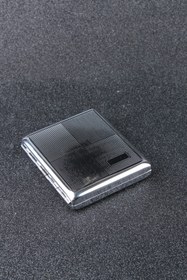 Resim Silvio Monetti Kare Gümüş Desenli Metal Sigara Tabakası Smtbkcb001r1 