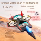 Resim S152 Drone Fırçasız Motor 2 Batarya İle 20 Dakika Uçuş 720p HD Kamera Işıklı Drone 