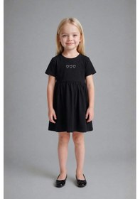 Resim Defacto Desenli Elbise Kız Bebek H2173a526smbk27 Siyah-bk27 