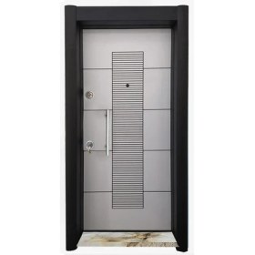 Resim Tezdoor Çelik Kapı, Ahşap Desenli Çelik Kapı Tırnaklı Çelik Kapı, Daire Kapısı, Sağ Açılım 