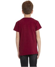 Resim Bordo Courage Baskılı Bisiklet Yaka 5-16 Yaş Tişört 2007-8 Bordo 