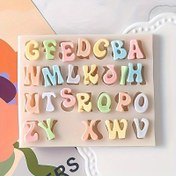 Resim 1 Adet Silikon Kurabiye Kalıbı, 3D Alfabe ve Rakamlar Şekilli, Kek Çikolata Kurabiye Kalıbı, El Yapımı Mutfak Jöle Puding Kalıbı, Kil Kalıp, Mutfak Aksesuarları, Pişirme Araçları 