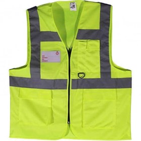 Resim SafeSet Ikaz Yeleği Mühendis Tipi Cepli Fosforlu Reflektörlü Sarı 
