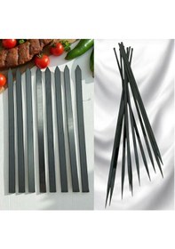 Resim Adana Kebap Kıyma Şişi 5 Adet Tavuk Kanat Şişi 60 Cm,5 Adet.silme Sac Kebap Kıyma Şişi 55 Cm,set 10 Parça 