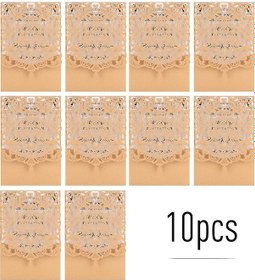 Resim 10 Adet Arı Desenli Delikli Davetiye Kabuğu İç Kart Yok - Düğün, Doğum Günü, Toplantı Davetiyeleri - Mavi, Altın, Beyaz Seçenekli - D0120 