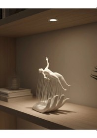 Resim Mey İthalat 3d El Üzerinde İnsan Figürü Beyaz Minimal Masa Üstü Dekor 