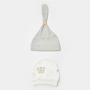 Resim Biorganic Penguin Club 2'li Bebek Şapka 72237 Ekru 