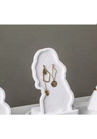 Resim Yaratıcı Kadın Figürlü Takı Tabağı / Sunumluk / Küpe Standı 