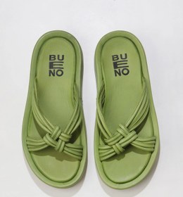 Resim Bueno Shoes Yeşil Deri Kadın Dolgu Topuklu Terlik 01wu4602 