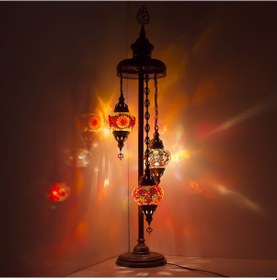 Resim Dekoratif MOZAİK 3 LÜ LAMBADER DEKORATİF ORTA BOY CAMLAR EL YAPIMI 