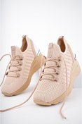 Resim Muggo Tyra Garantili Kadın Ortopedik Yüksek Taban Günlük Bağcıklı Triko Sneaker Spor Ayakkabı 