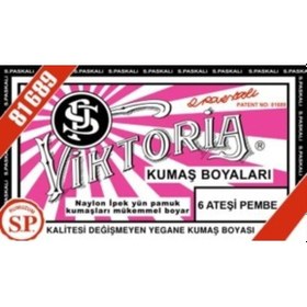 Resim Viktoria Boya Viktoria Toz Kumaş Boyası 10 13 Gr 06 Ateş Pembe 