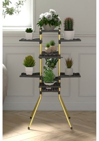 Resim Mundo 10 Raflı Dekoratif Çiçek Standı Çiçek Bahçesi Saksı Standı Diğer 