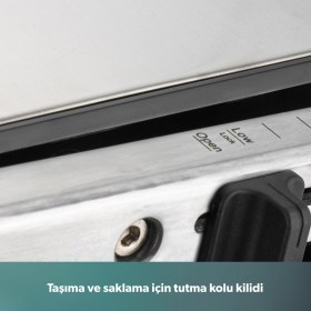 Resim HOMEND Grilliant 1340H 4 Dilim Kapasiteli Inox Gövde Döküm Plakalı Tost ve Izgara Makinesi 