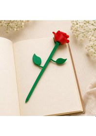Resim Gül Tasarımlı Kitap Ayracı Estetik Ve Şık Okuma Aksesuarı Dekoratif Çiçek Kitap Ayracı 