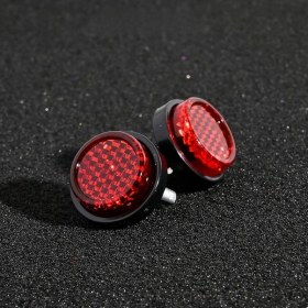 Resim Cloudstore 2 Adet Kırmızı Reflektörlü Motor Plakası Braketi Ve Somun Seti 