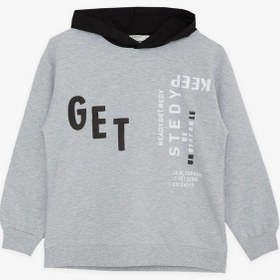 Resim Breeze Erkek Çocuk Get Yazılı Sweatshirt-15360 Gri 