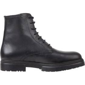 Resim Tommy Hilfiger Deri Siyah Erkek Bot Comfort Cleated Thermo Lth Boot 