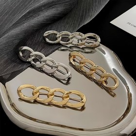 Resim 2/4 adet Şık Alaşım Zincirli Pantolon Bel Klipsi - Gevşek Kotlar için Ayrılabilir ve Ayarlanabilir Düğme Pinleri, Kadın Etek ve Elbise için Dikişsiz Tasarım, Moda Bel Aksesuarı, Kot Bel Klipsi, Elbise Aksesuarı, Şık Bel Bandı, Dayanıklı Klipsler 