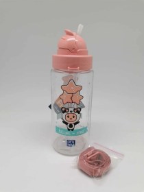 Resim Blue-me Pembe Panda Pipetli 500 Cc Tritan Matara Pembe 