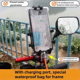 Resim 10/5 Parça Bisiklet Sürücüsü İçin Telefon Yağmurluğu Seti - Yüksek Kaliteli Mobil Çanta, Dokunmatik Ekran Uyumlu Islak Hava Koşulları İçin Temel Aksesuar, Şık Tasarım Sağlam ve Güvenli Tutuşlukta Taşınabilir Kılıf, Dayanıklı Adhezif Kapatma Özelliği ile Outdoor Etkinlikler için Vazgeçilmez 