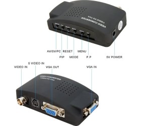 Resim Boblov Bnc - VGA Video Dönüştürücü Bileşik S-Video Girişi - Pc VGA Çıkışı Adaptörü Bnc Input To VGA Output 