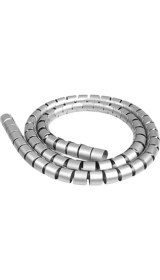 Resim Gri Spiral Kablo Kanalı, 1 Metre Uzunlukta, Kablo Düzenleyici 