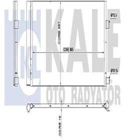 Resim KALE 342450 Klima Radyatoru Kondenser (RENAULT: LAGUNA İII 1.5DCİ 1.6DCİ 2.0DCİ 921100002R (WR668829) 