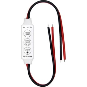Resim Oyuncak Üç Tuşlu Tek Li 12 Volt - 24 Volt LED Kontrol Cihazı ( Kırmızı- Siyah Kablo) 