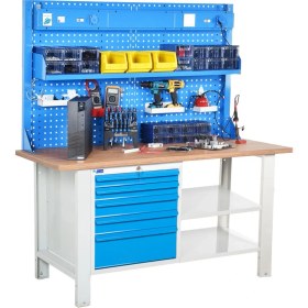 Resim Star Çelik Atölye Çalışma Tezgahı (1600 x 720 x 830-930/1844 mm) 