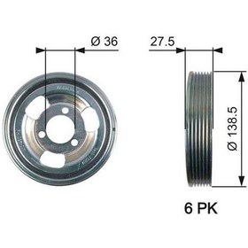 Resim Esse Oto - F20-f20 Lcı-f21-f21 Lcı-f30-f30 Lcı-f31-f35 Krank Kasnağı 08-18 Gts Tvd1117 11237638551 