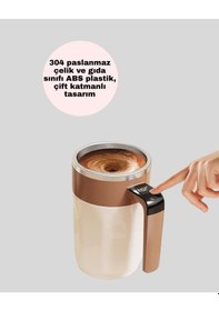 Resim Elektrikli Otomatik Karıştırıcı 304 Paslanmaz, Usb Şarjlı, Taşınabilir Renkli 