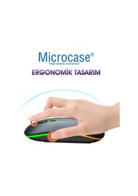 Resim Microcase AL2767 Kablosuz Bluetooth RGB Çift Modlu Mouse 