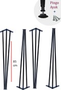 Resim Evnalia 85 Cm Petek Üstü Raf & Dresuar Ayağı Metal Profil Boru Firkete Ayak Yüksek Bar Masası 4 Adet Pingolu 
