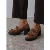 Resim Epis Camel Süet Hakiki Deri Kadın Makosen 