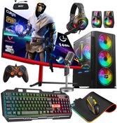 Resim Zeiron GMX60 İ5-3470 16GB 256GB SSD + 1TB HDD RX550 4GB 23.8" 144HZ Masaüstü Oyun Oyuncu Bilgisayarı 1TB HDD+240GB SSD+RX550 E-KARTI PUBG,VALORANT VS OYUN BİLGİSAYARI