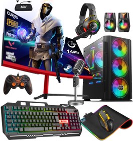 Resim Zeiron GMX60 İ5-3470 16GB 256GB SSD + 1TB HDD RX550 4GB 23.8" 144HZ Masaüstü Oyun Oyuncu Bilgisayarı 