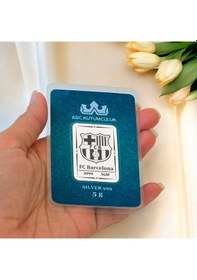 Resim 999 Ayar Gümüş Tasarımlı Katalan Ruhlu Barcelona Temalı Hediyeye Özel 5 Gram Gümüş Külçesi-685 