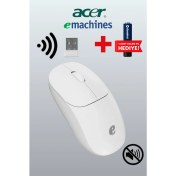 Resim Acer eMachines Sessiz Kablosuz Mouse – USB Alıcılı, Pil Hediyeli, Ev ve Ofis için – EAM080 