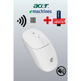 Resim Acer eMachines Sessiz Kablosuz Mouse – USB Alıcılı, Pil Hediyeli, Ev ve Ofis için – EAM080 