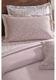 Resim Puffy Elois Tek Kişilik Bambu Pike Takımı - Mürdüm 