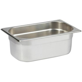 Resim Natsan Paslanmaz Çelik Gastronom/gastronorm Küvet Gn 1/4-100 (26,5 X 16,2 X 10 CM) 