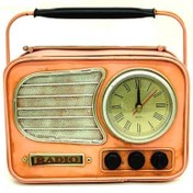 Resim Dekoratif Metal Radyo Saat Masa Saati Vintage Ev Ofis Hediyelik 