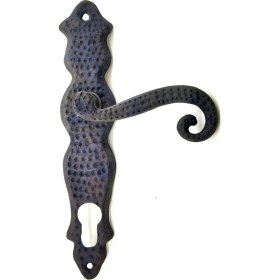 Resim MCM Group Antika Tarz Dekoratif Pirinç Kıvrık Yale Kapı Kolu - 210X43 Mm, Oksit - Lisinya 