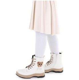 Resim Kiko Kids Termo Taban Kız Çocuk Bot 625 Kırışık Cilt Beyaz Beyaz 